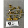 Image 1 : Bag w/ Variety Vintage & Modern Gold Plated Cufflinks, Tie Bar & Tie Pin