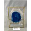 Image 1 : 4.3" Blue Agate Slice Display. Retails $300.00