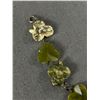 Image 2 : Vintage Carved Green Stone Link Bracelet