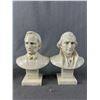 Image 2 : Vintage  Décor - 5.5" H President Busts (Lincoln & Jefferson) & Hand Painted Staffordshire Toby Mug