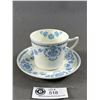Image 2 : Lovely Blue & White Teacup Trio. Cup Saucer and Sandwhich Plate