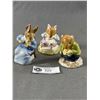Image 1 : Lot of 2 Vintage Royal Doulton BunnykinsFigurines and A Beswick Beatrix Potter Figurine