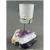 Image 2 : Amethyst Candle Holder Retail $300 and Selenite and Pyrite Display. Retails $600
