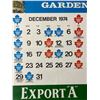 Image 2 : Maple Leaf Gardens, Export A  December 1974 Calendar Featuring The Boston Bruins Team