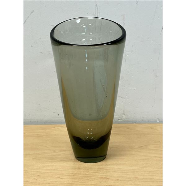 Mid Century Holmegaard Per Lutken Smokey Grey Vase 10.5"T