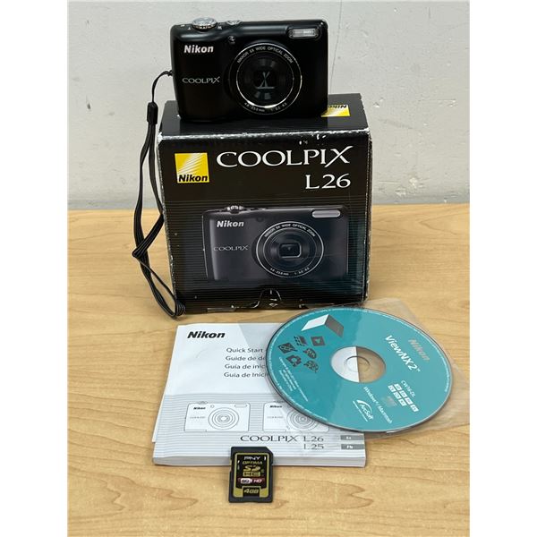 Nikon Coolpix L26 Digital Camera 16.1 Megapixels Wide 5x zoom
