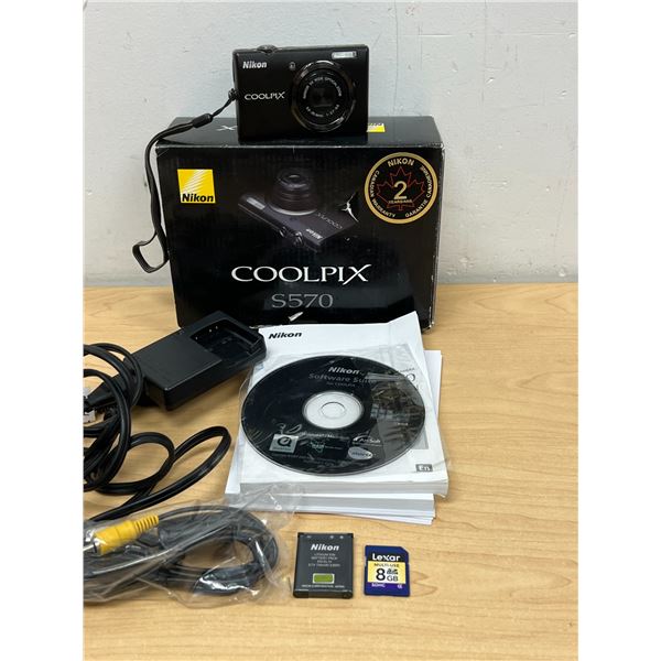 Nikon Coolpix S570 Digital Camera 12.0 Megapixels Wide 5x zoom