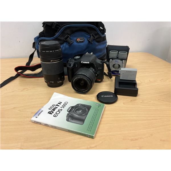 Canon EOS Rebel T1i Camera with Extra Lens & accessories - see all photos, not tested