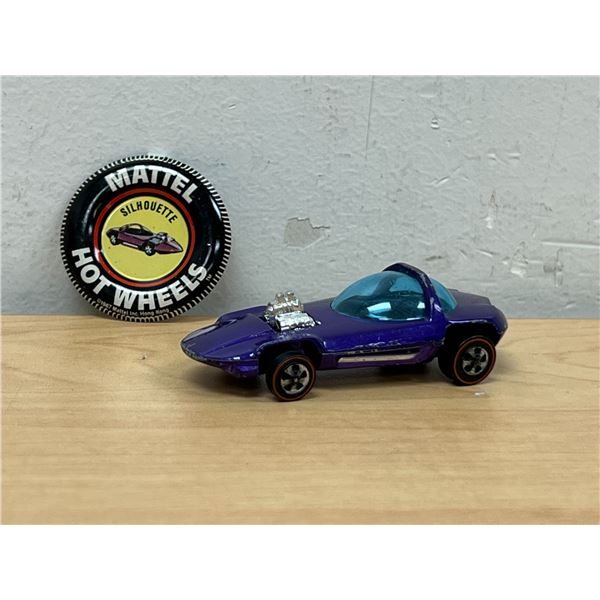 Hot Wheels Redlines Silhouette & Metal Button 1967 Mattel Inc. (see all photos)