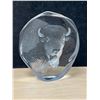 Image 5 : Swedish Art Glass Bison Sculpture approx: 6"T 5.5"W