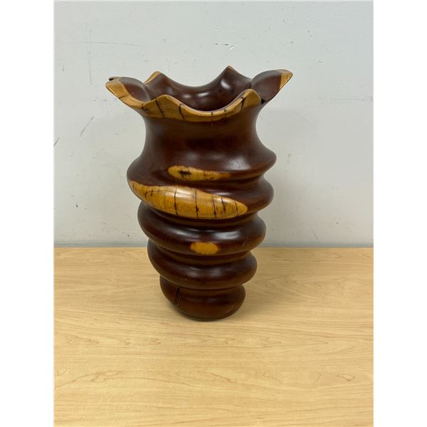 Amazing Sculptural Wood Vessel - Larger Approx: 15"T 10.5"W