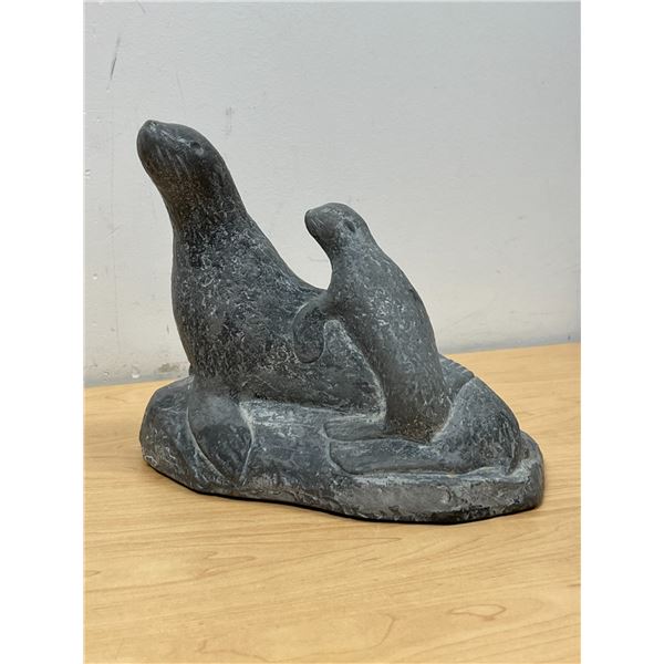 Nipigon Studios (Canada) Seal Sculpture - Approx: 10"W 8"T