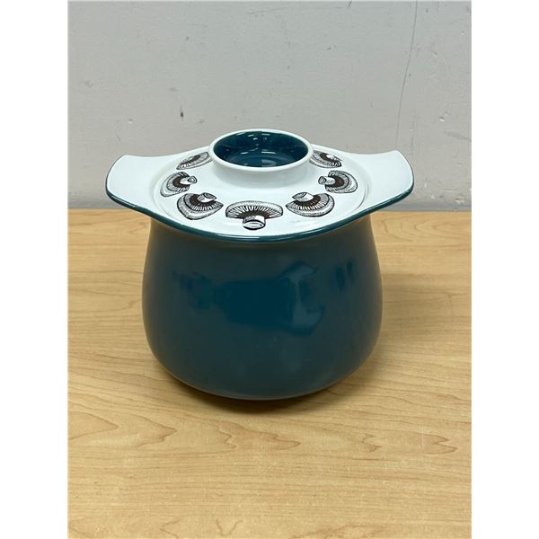 Mid Century Poole Pottery Casserole Bean Pot 6"T 7.5"W