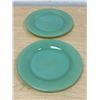 Image 1 : 2 Fire King Jadite Restaurant Ware Plates 6.75" excellent used condition