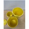 Image 5 : 3 Yellow Tupperware Storage Canisters - tallest 10.5"