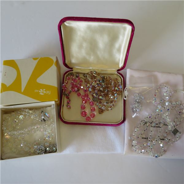 Vintage fancy necklaces & earrings lot - see description and photos