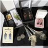 Image 1 : Indigenous earring lot.  Includes 6 pairs of pierced earrings.  See photos