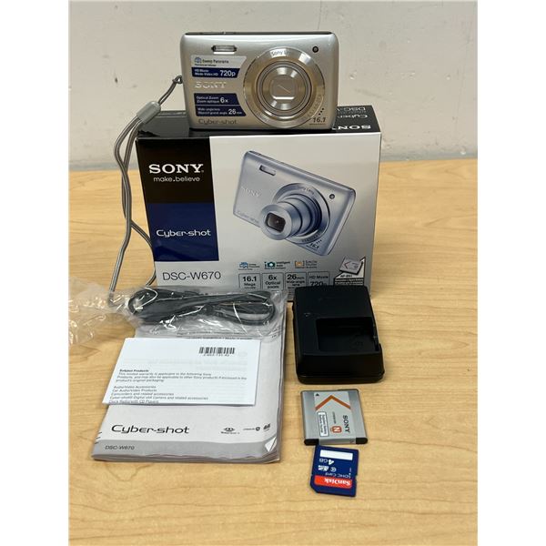 Sony Cyber-Shot DSC-W670 Digital Camera 16.1 Megapixels 6x zoom