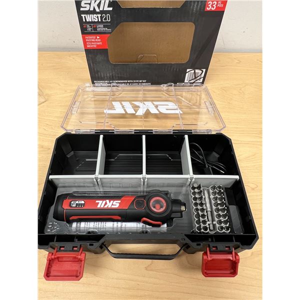 Skil Twist 2.0 Rechargeable Screwdriver with 33 pc bit set - see all photos