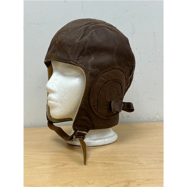 Vintage WW2 or similar Leather Flight Helmet - see all photos for details