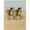 Image 2 : 2 Vintage 1970 Winnipeg Blue Bombers Centennial Dinner Drinking Glasses 5"