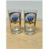 Image 4 : 2 Vintage 1970 Winnipeg Blue Bombers Centennial Dinner Drinking Glasses 5"