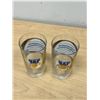 Image 5 : 2 Vintage 1970 Winnipeg Blue Bombers Centennial Dinner Drinking Glasses 5"