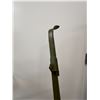 Image 4 : Unusual Vintage Wood / Metal Base Adjustable Stool - seat 13.5"