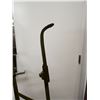 Image 5 : Unusual Vintage Wood / Metal Base Adjustable Stool - seat 13.5"