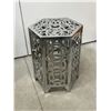 Image 1 : Unusual Metal Decorative Side Table - 15.5"W 20"T