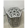 Image 2 : Unusual Metal Decorative Side Table - 15.5"W 20"T