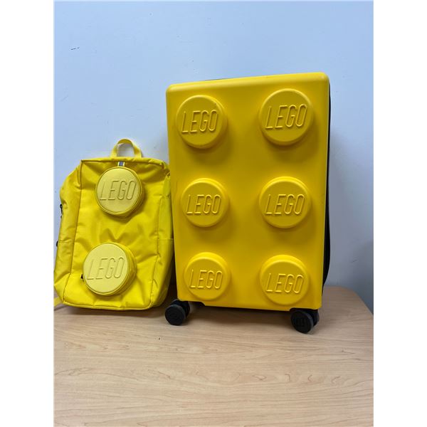 Lego Wheelie Suitcase & Backpack - Suitcase approx: 21.5x14x9.5" (some use, see photos)