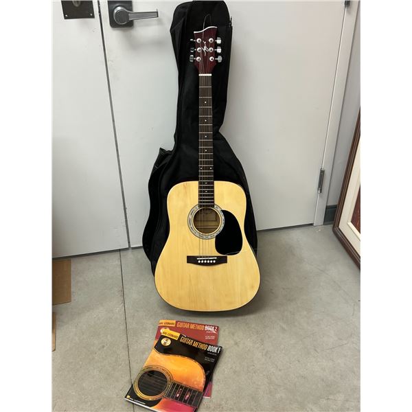 Jay Turser JJ45-N Guitar / Soft case / Books - 41 x 15.5" - see all photos