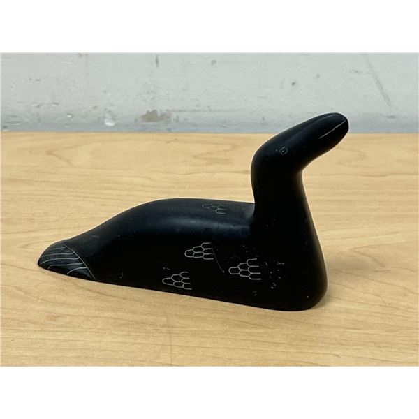 Eskimo Art (Canada) Soapstone Carving - Approx: 4.75"W 3"T