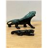 Image 3 : 2 Mid Century Ceramic Panther Cats 6 & 9"