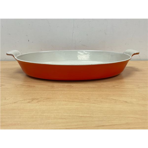 Le Creuset (France) Cast Enamel Large Baking Dish - Approx: 16.25x10.25 - some use, see photos