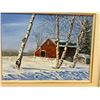 Image 2 : Original Winter Farm Scene - Geoff Dixon (frame approx: 16x20")