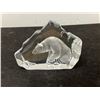 Image 1 : Mats Jonasson (Sweden) Polar Bear Art Glass Paperweight 5.5"W 4"T