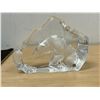 Image 2 : Mats Jonasson (Sweden) Polar Bear Art Glass Paperweight 5.5"W 4"T