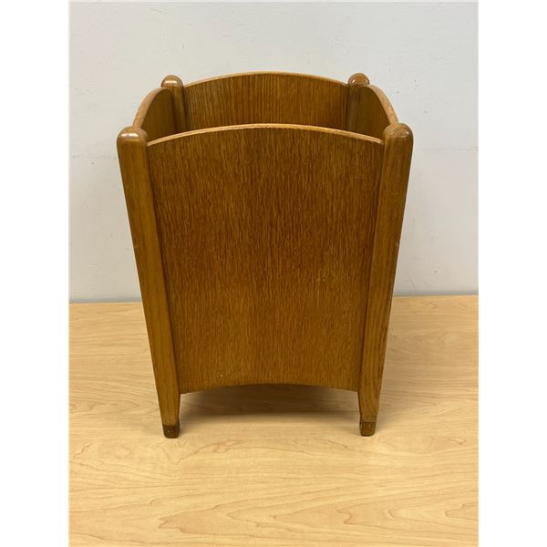 Vintage Wooden Waste Basket / Umbrella Stand - Approx: 12.5x12.5" & 18"T
