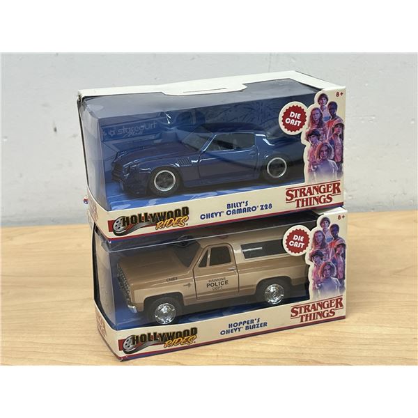 Stranger Things Billy's Camaro & Hopper's Blazer Diecast