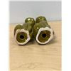 Image 8 : Mid Century Green Glaze Large Cat Salt & Pepper Shakers (no stoppers) 9.5" see photos