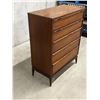 Image 7 : Project Satin Walnut Tallboy Dresser - Approx: 36x18" & 45.75"T (needs work, see photos)
