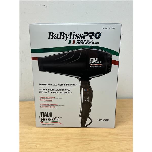 Babyliss Pro AC Motor Hairdryer - complete, open box