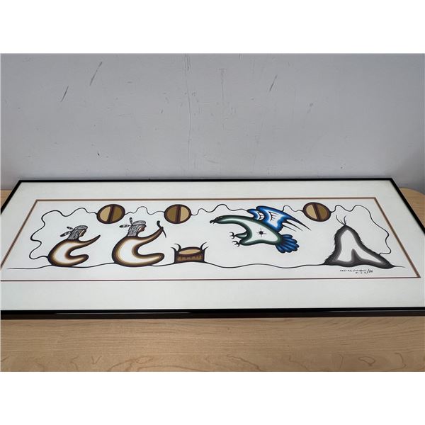 Collins Campbell Framed Art - Approx: 34.25 x 13" (see all photos)