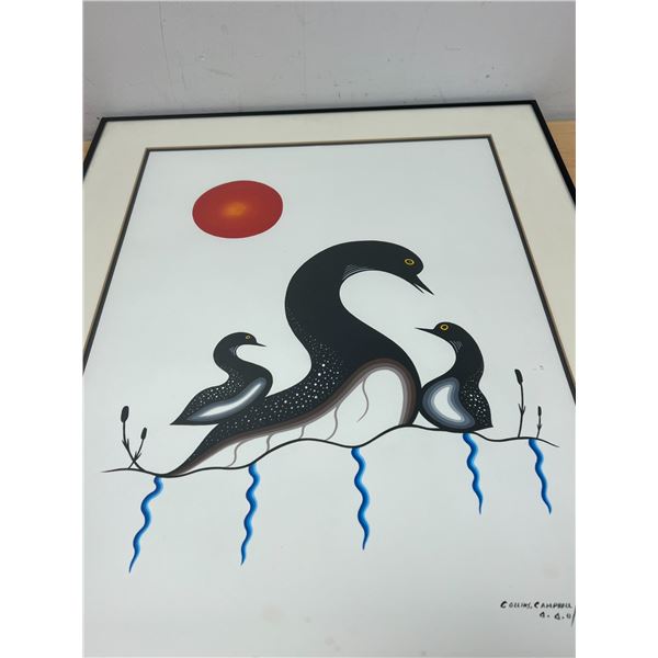 Collins Campbell Framed Art - Approx: 19.5 x 25.25" (some marks under glass, see all photos)