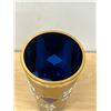 Image 6 : Large Cobalt Blue Hand Painted Cylinder Vase - Approx: 15.75"T 4.75"W