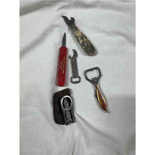 Bottle openers and scissors