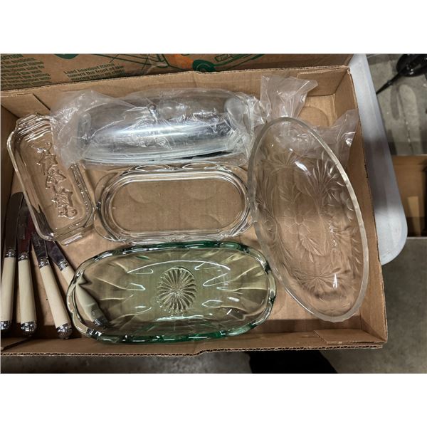 Assorted dishes and knives
