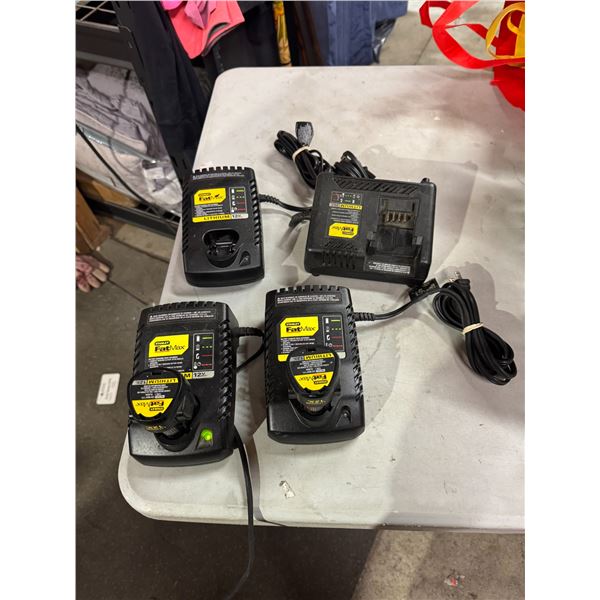 Stanley fat Max chargers with two batteries